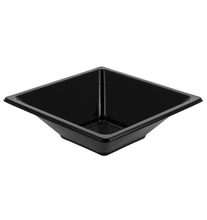 Bol de Plastico Cuadrado Negro 120X120X40mm (25 Uds) Bol de Plastico Cuadrado Negro 120X120X40mm (25 Uds)