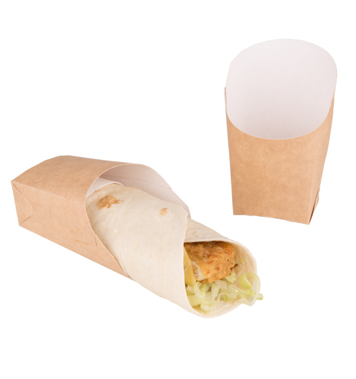 Envase Carton Kraft para Wraps 60x50x120mm (25 Uds) Envase Carton Kraft para Wraps 60x50x120mm (25 Uds)