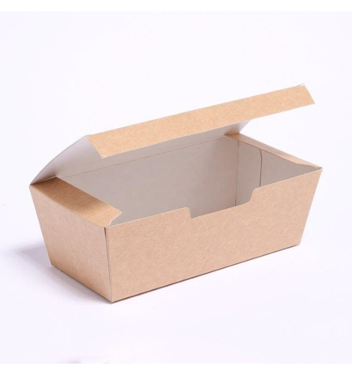 Caja Comida para Llevar Kraft 16,5x7,5x6cm (25 Uds) Caja Comida para Llevar Kraft 16,5x7,5x6cm (25 Uds)