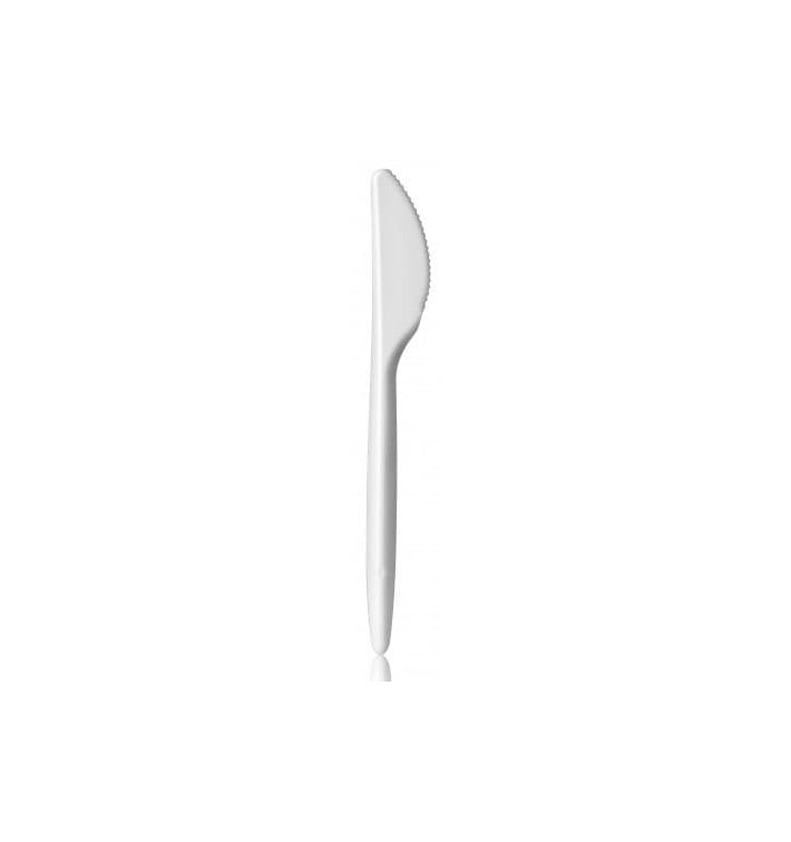 Cuchillo Plastico Luxury Blanco 175 mm (100 Uds) Cuchillo Plastico Luxury Blanco 175 mm (100 Uds)