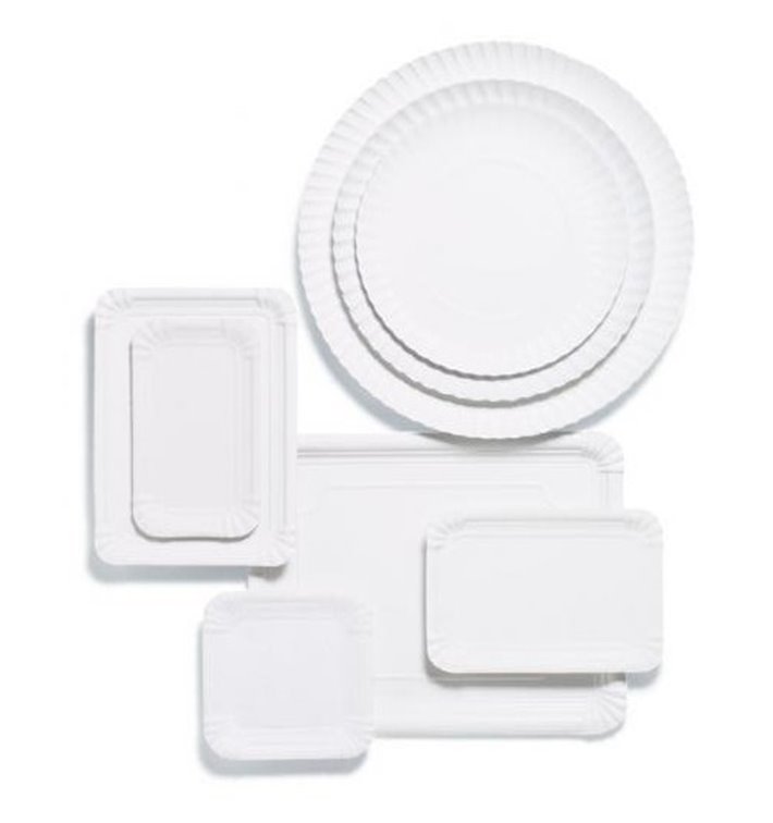 Bandeja de Carton Rectangular 12x19cm (100 Uds) Bandeja de Carton Rectangular 12x19cm (100 Uds)