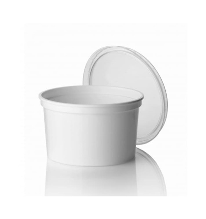 Tarrina de Plastico Blanca PP 500ml Ø11,5cm (50 Uds) Tarrina de Plastico Blanca PP 500ml Ø11,5cm (50 Uds)