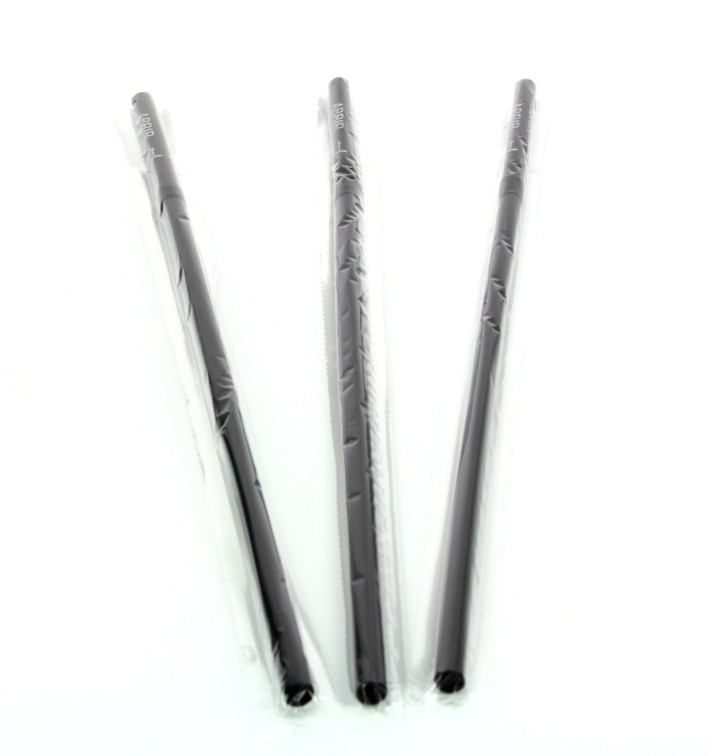 Pajitas Flexibles Negra Enfundadas en Film Ø5mm 23cm  Pajitas Flexibles Negra Enfundadas en Film Ø5mm 23cm