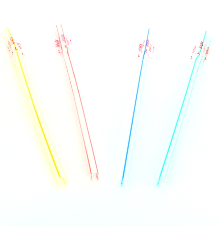 Pajitas Flexibles Enfundadas en Film Ø6mm 23cm  Pajitas Flexibles Enfundadas en Film Ø6mm 23cm