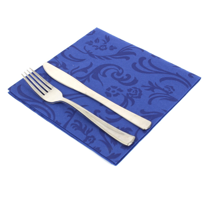 Servilleta Damascato Airlaid Azul 40x40cm Servilleta Damascato Airlaid Azul 40x40cm