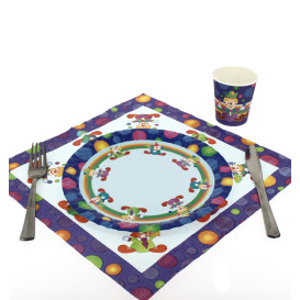 Plato Carton Diseño Payasos 23cm (8 Uds)