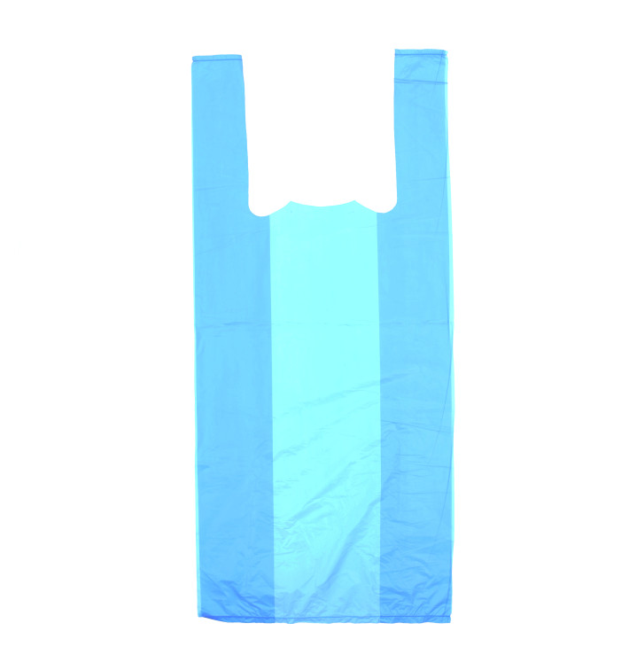 Bolsa Plastico Camiseta 35x50cm Azul 