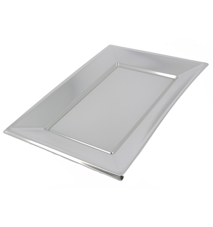 Bandeja de Plastico Plata 330x225mm Bandeja de Plastico Plata 330x225mm