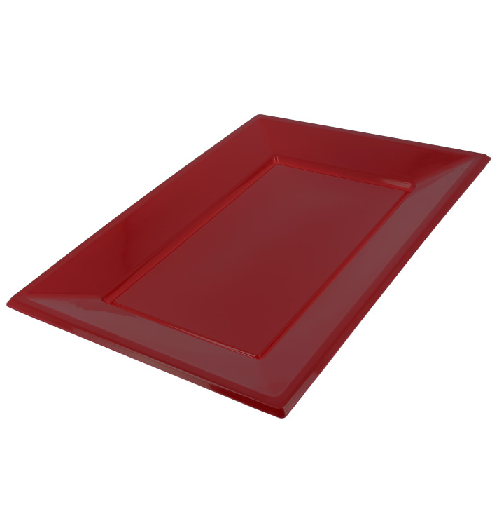 Bandeja de Plastico Burdeos 330x225mm Bandeja de Plastico Burdeos 330x225mm