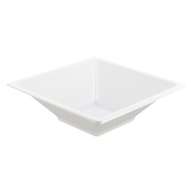 Bol de Plastico Cuadrado Blanco 120x120x40mm (25 Uds)