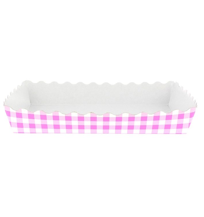 Bandeja Cartón Cerrada Gofres 18,2x12,2x3 cm Rosa Bandeja Cartón Cerrada Gofres 18,2x12,2x3 cm Rosa