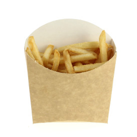 Caja Kraft para Fritas Pequeña 8,2x2,2x9cm (25 Uds)