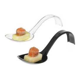 Cuchara Degustacion Plastico Asa Curva Transp. 130 mm (50 uds)