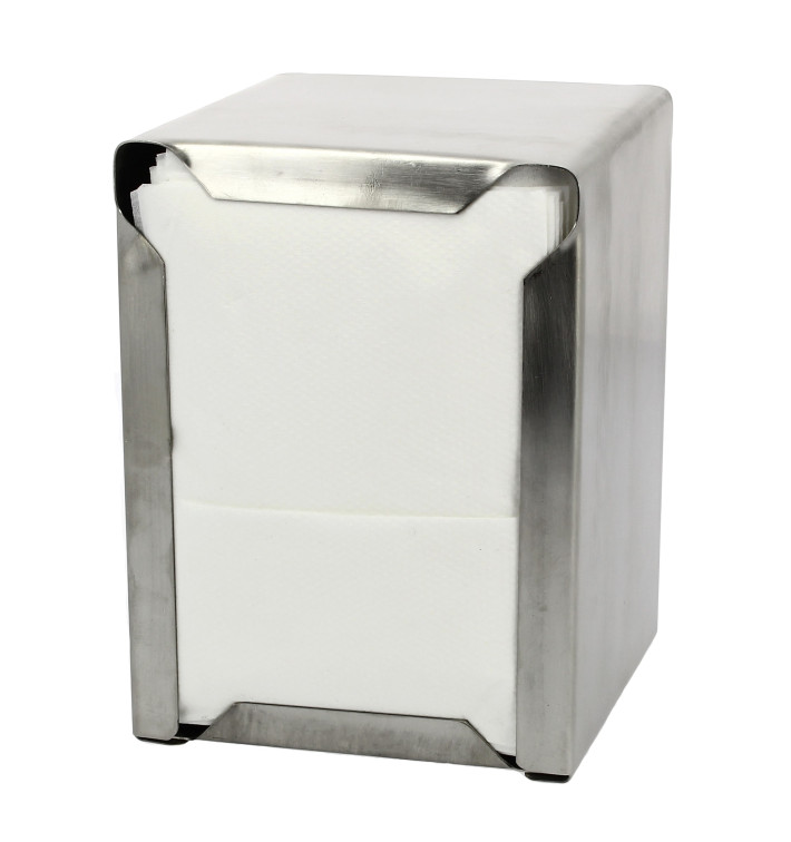 Dispensador Servilletero Inoxidable Miniservis 17x17 Dispensador Servilletero Inoxidable Miniservis 17x17