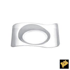 Plato Degustacion Forma Transparente 8,0x6,6 cm (50 Uds)