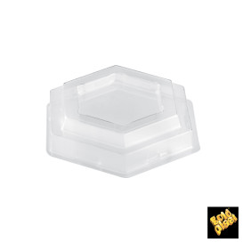 Tapa Bol Tulip Dessert Transparente PET Ø8cm (25 Uds)