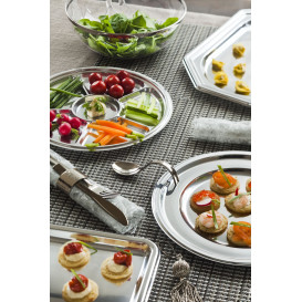 Cuchara Degustacion Asa Curva Plata 13 cm (20 Uds)