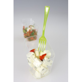 Tenedor de Plastico Premium Verde 190 mm (10 Uds)