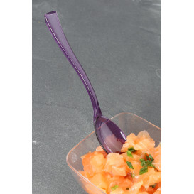 Cuchara de Plastico Premium Berenjena 160mm (10 Uds)