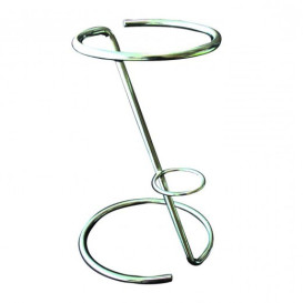 Porta Fritas Cónico Plateado Inox (36 Ud)
