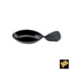 Cuchara Degustacion Fish Negro 120 mm (30 Uds)