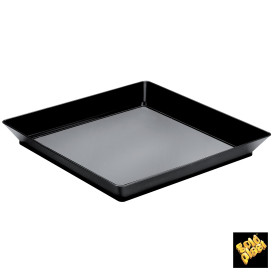 Bandeja Degustación Medium Negro 13x13 cm (12 Uds)
