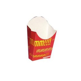 Envase Carton Fritas Grande 10,0x10,0x13,5cm (Paq.40 unid.)