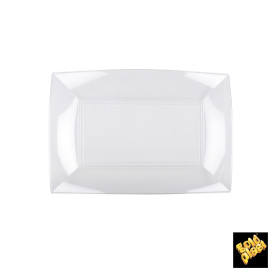 Bandeja de Plastico Rectangular Transp. 280x190mm (12 Uds)