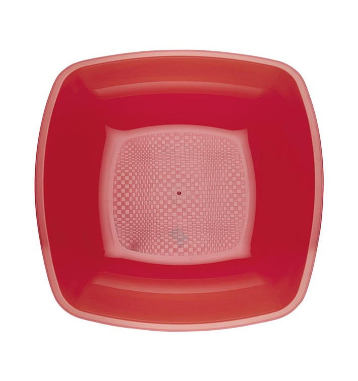 Plato de Plastico Hondo Rojo Transp. 180mm (25 Uds) Plato de Plastico Hondo Rojo Transp. 180mm (25 Uds)