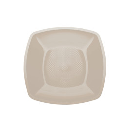 Plato de Plastico Llano Beige 180mm (150 Uds)