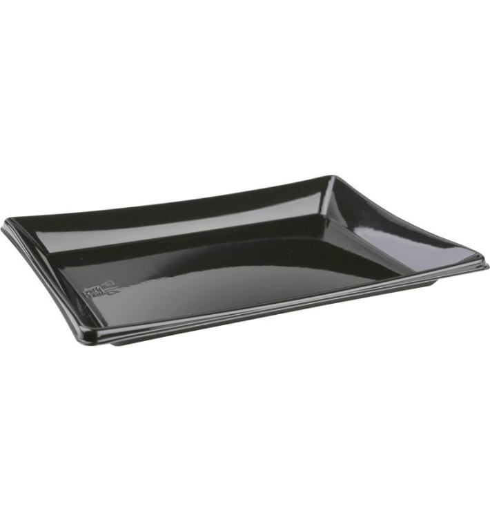 Bandeja Plastico Catering Rectang. Negra 35X16 cm (50 Uds) Bandeja Plastico Catering Rectang. Negra 35X16 cm (50 Uds)