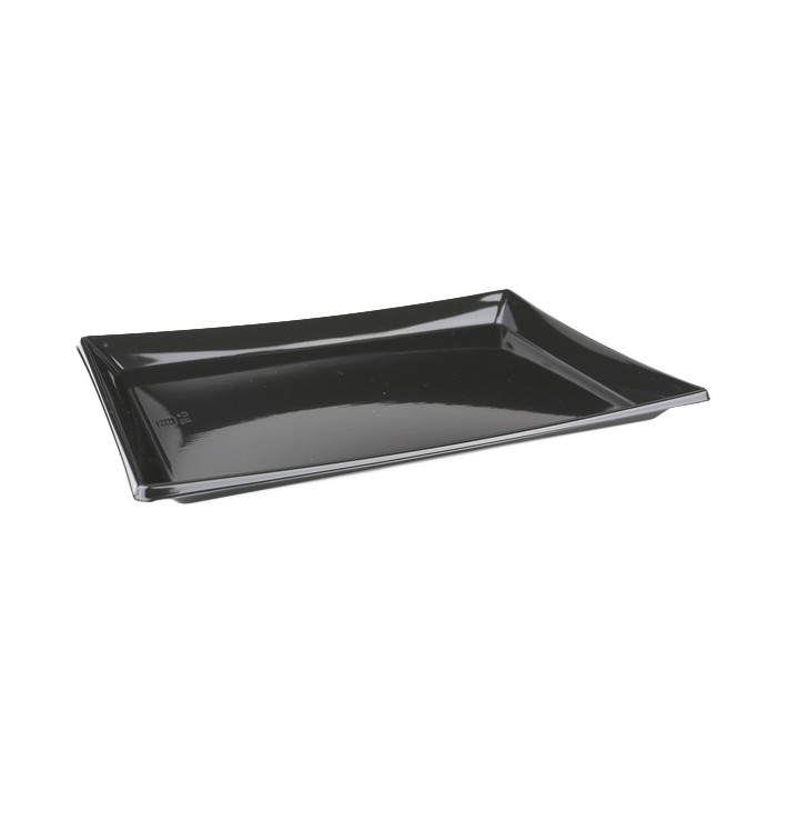 Bandeja Plastico Catering Rectang. Negra 16x22cm (50 Uds) Bandeja Plastico Catering Rectang. Negra 16x22cm (50 Uds)