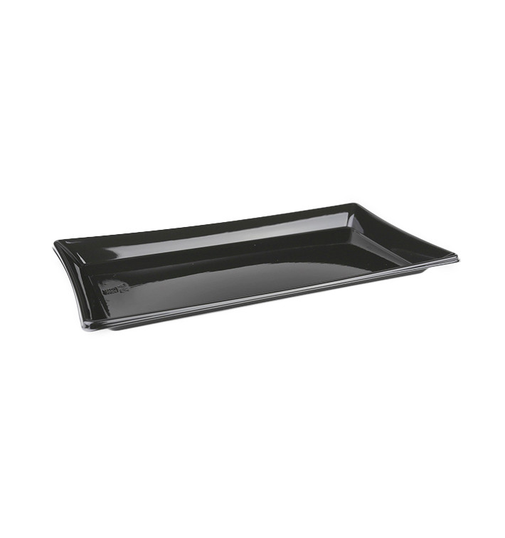 Bandeja Plastico Catering Rectang. Negra 12x16cm (50 Uds) Bandeja Plastico Catering Rectang. Negra 12x16cm (50 Uds)