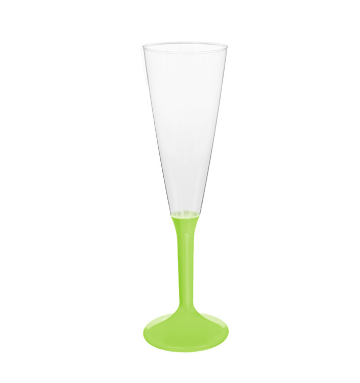 Copa de Plastico Cava con Pie Verde Lima 160ml (20 Uds) Copa de Plastico Cava con Pie Verde Lima 160ml (20 Uds)