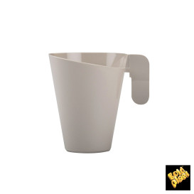 Taza de Plástico Design Crema 155ml (12 Uds)