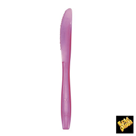 Cuchillo de Plastico PS Lila Transp. 190mm (50 Uds)
