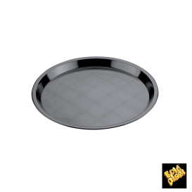 Bandeja Plastico Tray Negra Ø32cm (5 Uds)