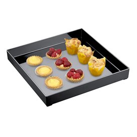 Bandeja Plastico Tray Negraa 30x30cm (1 Uds)