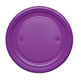 Plato de Plastico Llano Violeta PS 170mm (50 Uds)