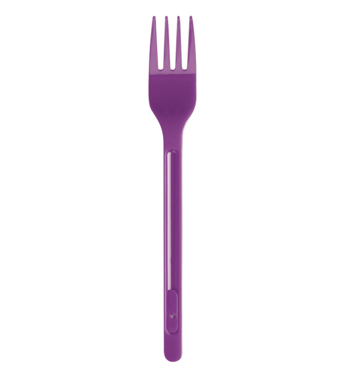 Tenedor de Plastico Violeta PS 175mm (20 Uds) Tenedor de Plastico Violeta PS 175mm (20 Uds)