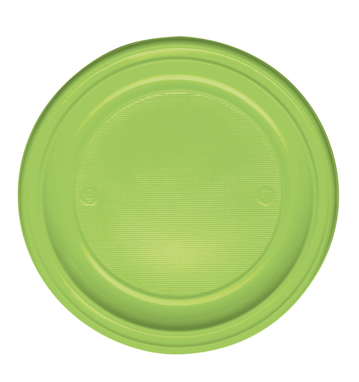 Plato de Plastico Llano Verde PS 220 mm (30 Uds) Plato de Plastico Llano Verde PS 220 mm (30 Uds)