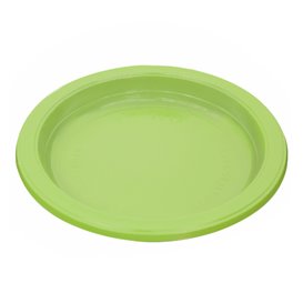 Plato de Plastico Llano Verde PS 170mm (50 Uds)