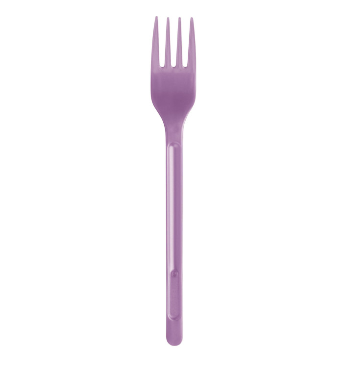 Tenedor de Plastico Violeta PS 175mm (20 Uds) Tenedor de Plastico Violeta PS 175mm (20 Uds)
