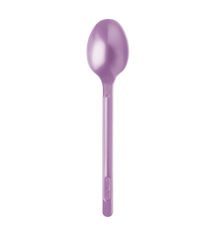 Cuchara de Plastico Violeta PS 175mm (20 Uds) Cuchara de Plastico Violeta PS 175mm (20 Uds)