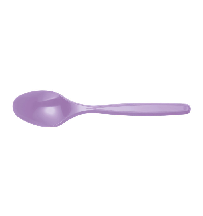 Cuchara de Plastico Violeta PS 120mm (40 Uds) Cuchara de Plastico Violeta PS 120mm (40 Uds)