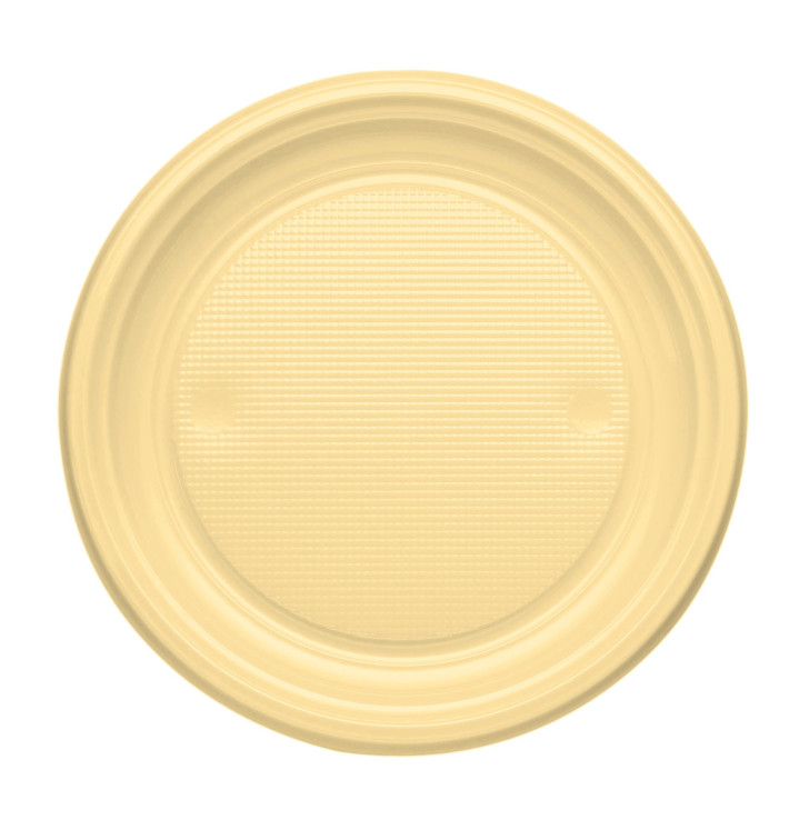 Plato de Plastico Llano Crema PS 170mm (50 Uds)