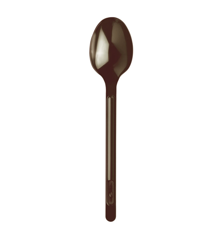 Cuchara de Plastico Marrón PS 175mm (20 Uds) Cuchara de Plastico Marrón PS 175mm (20 Uds)