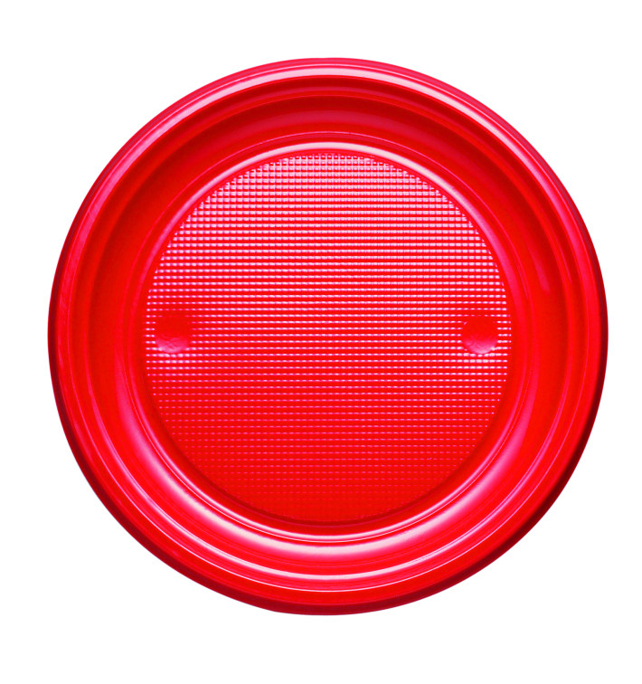 Plato de Plastico Llano Rojo PS 170mm (50 Uds) Plato de Plastico Llano Rojo PS 170mm (50 Uds)