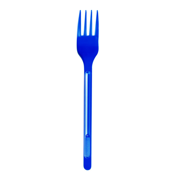 Tenedor de Plastico Azul Oscuro PS 165mm (20 Uds) Tenedor de Plastico Azul Oscuro PS 165mm (20 Uds)