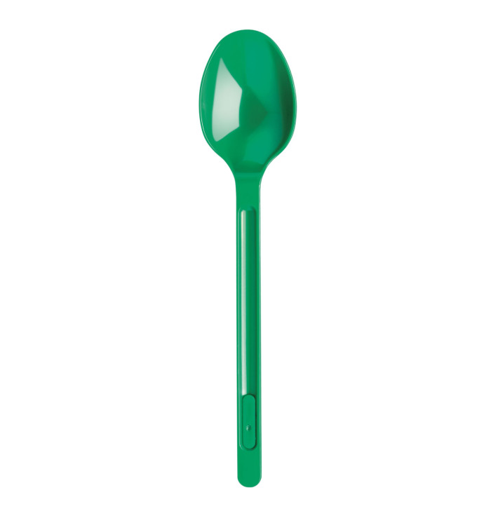 Cuchara de Plastico Verde PS 175mm (20 Uds) Cuchara de Plastico Verde PS 175mm (20 Uds)